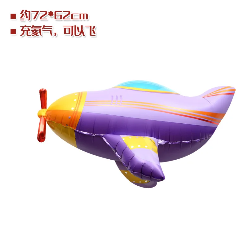 Large Inflatable Airplane Foil Balloon Cartoon Airplane Aviation Themed Airplane Helium Balloon for Outdoor Birthday Party Decor