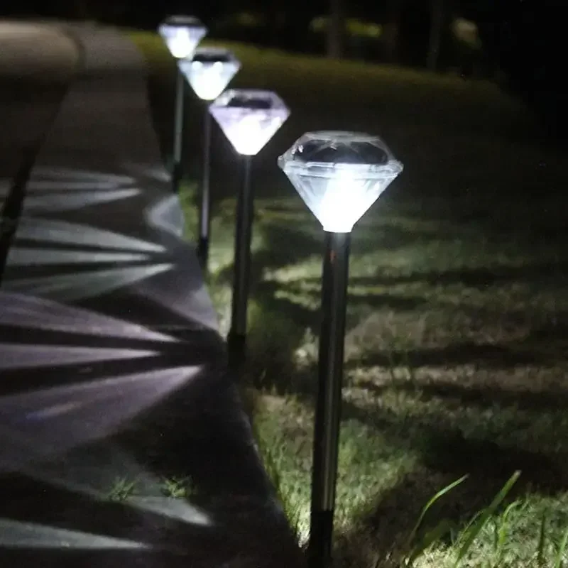 Luci solari da esterno, luci da giardino ad energia solare, luci da percorso a LED impermeabili per Patio, prato, luce bianca/calda/colorata