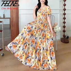 New Indian Dress Women Clothes Summer Boho Long Vintage Sexy Korean Fashion Casual Bohemian Floral Robe Vestidos Para Mujer