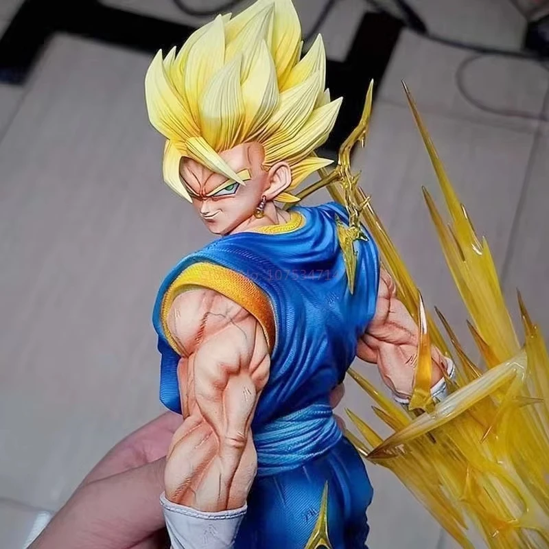Figurine Vegetto Dragon Ball, 3 têtes, Statue en PVC, modèle de collection, décoration de bureau, jouets personnalisés, cadeaux d'anniversaire
