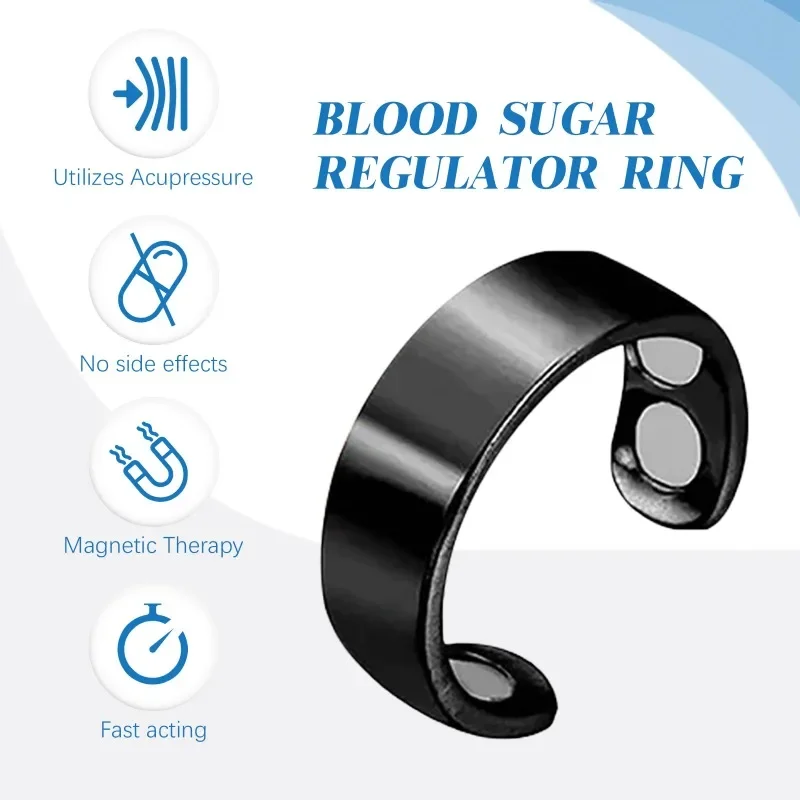 Blood Sugar Control Ring Diabetes Monitor Blood Sugar Balance Magnetic Therapy Improves Sleep Soreness Relief Lymphatic Drainage