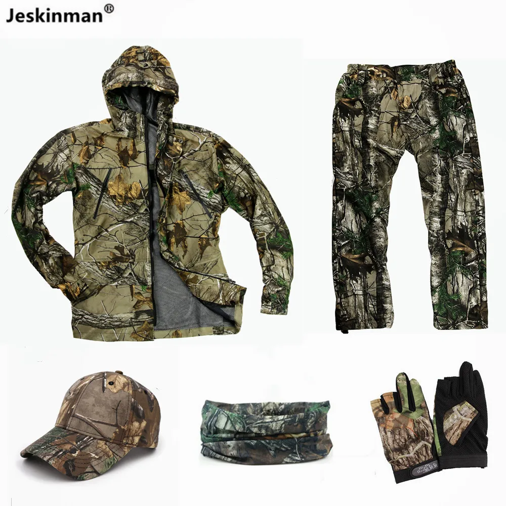 Waterproof Noise Resistant Professional Hunting Fishing Clothes Breathable Jungle Photography Bird-Watching Hiking Climbing Suit