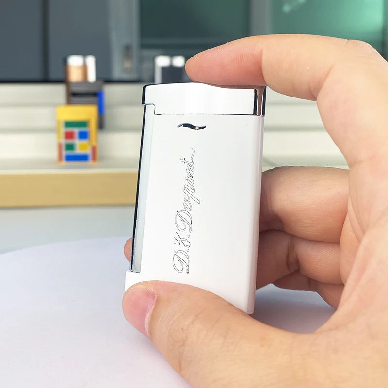 Mini Compact Portable Electronic Lighter - Windproof Inflatable Blue Flame Super Strong Direct Flame for Cigars