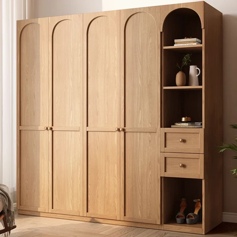 

Doorable Elegant Wardrobes Wood Nordic Armoire Household