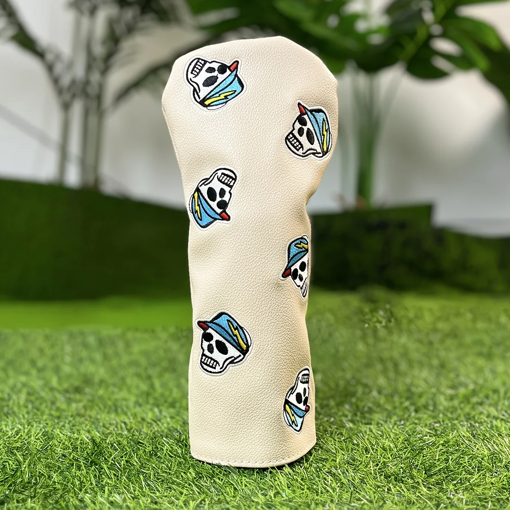 Lightning skull pattern Golf Club Head Covers For Hybrid Driver Fairway Wood Covers Putter Covers and Golf Club Iron Head Covers