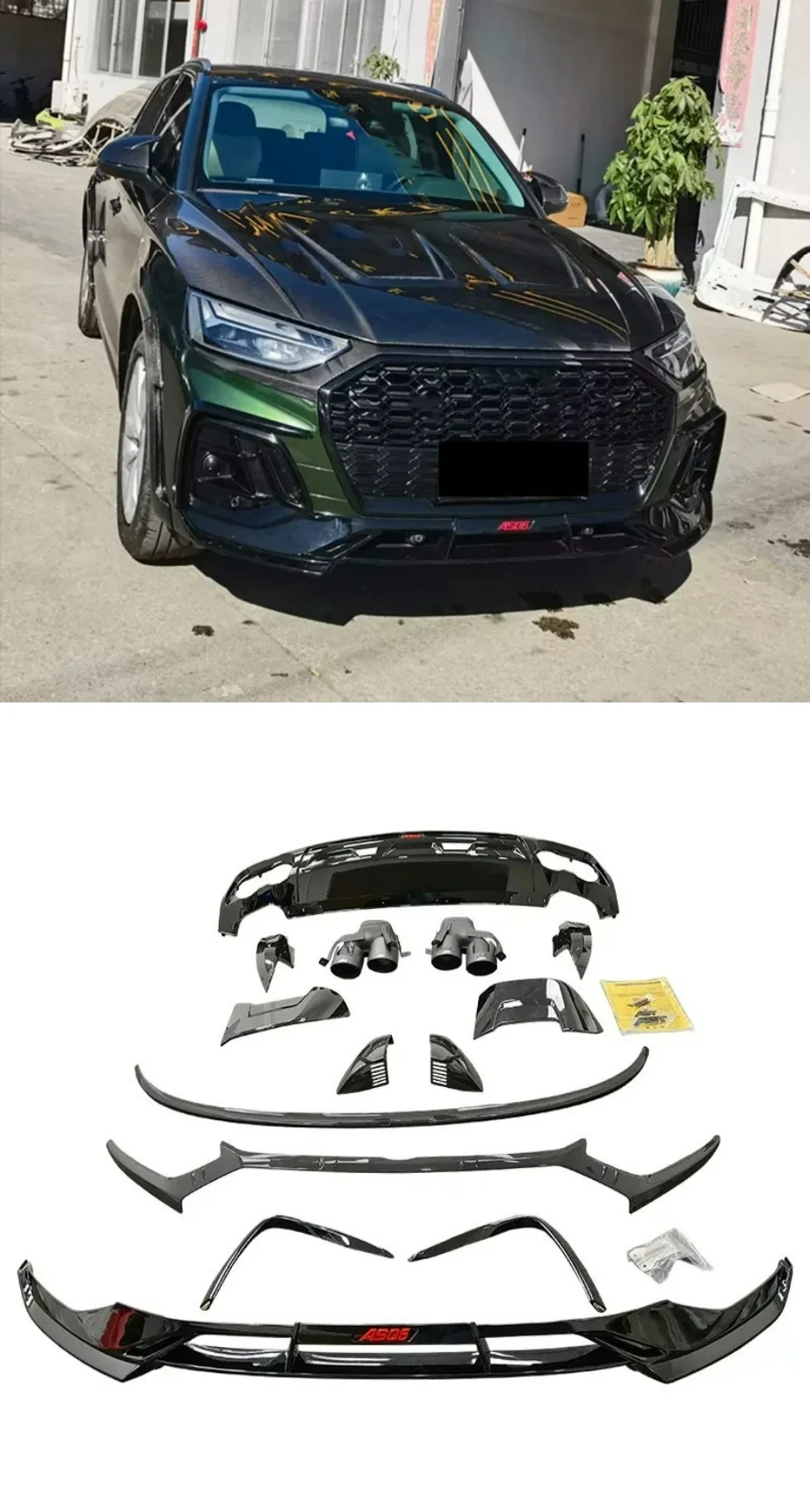 

Самая продаваемая модернизация FORAudi Q5L 2018-2022 с глянцевой отделкой AT Style из углеродного волокна