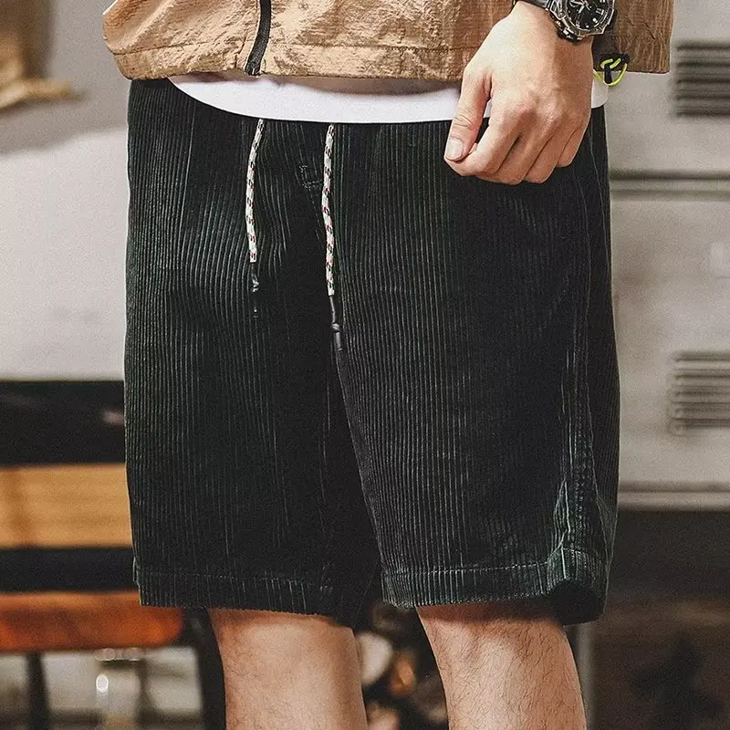 2024 Men Summer Casual Solid Color All-match Loose Straight Cylinder Youth Quarter Pants Fashion Middle Pants Comfortable Shorts