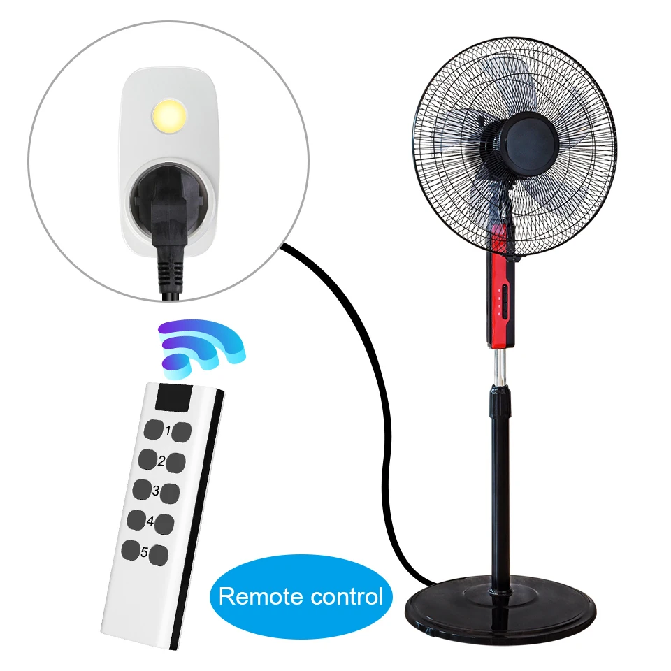 16A EU French Socket Smart Power Plug 433Mhz Universal Remote Control Wireless RF Switch Programmable Light Electrical Outlets
