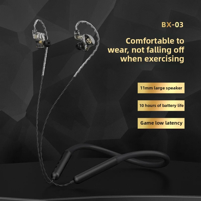 Auriculares inalámbricos con banda para el cuello, auriculares deportivos de graves profundos enchufables, auriculares inalámbricos estéreo Bluetooth con micrófonos claros