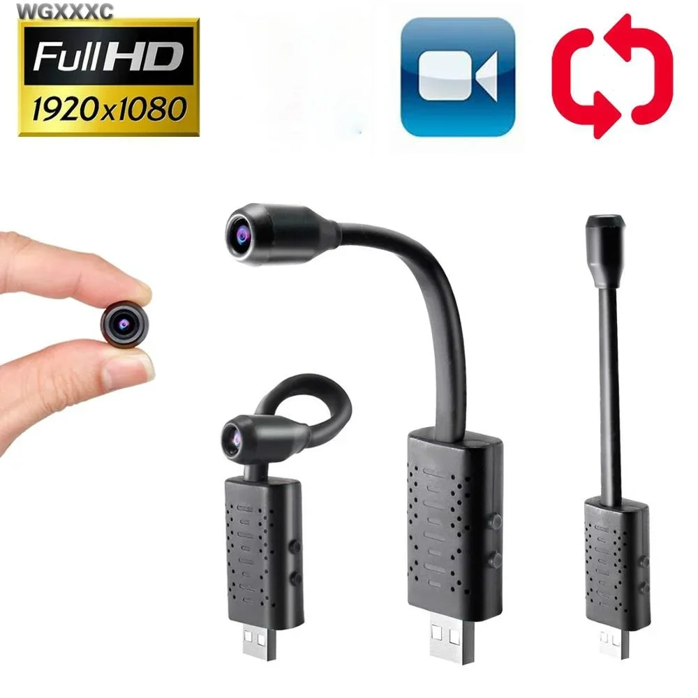 

2024 Mini Camera Loop Recording Live Streaming 360 Degree Micro Camera with Flexible USB Small Security Surveillance Camera