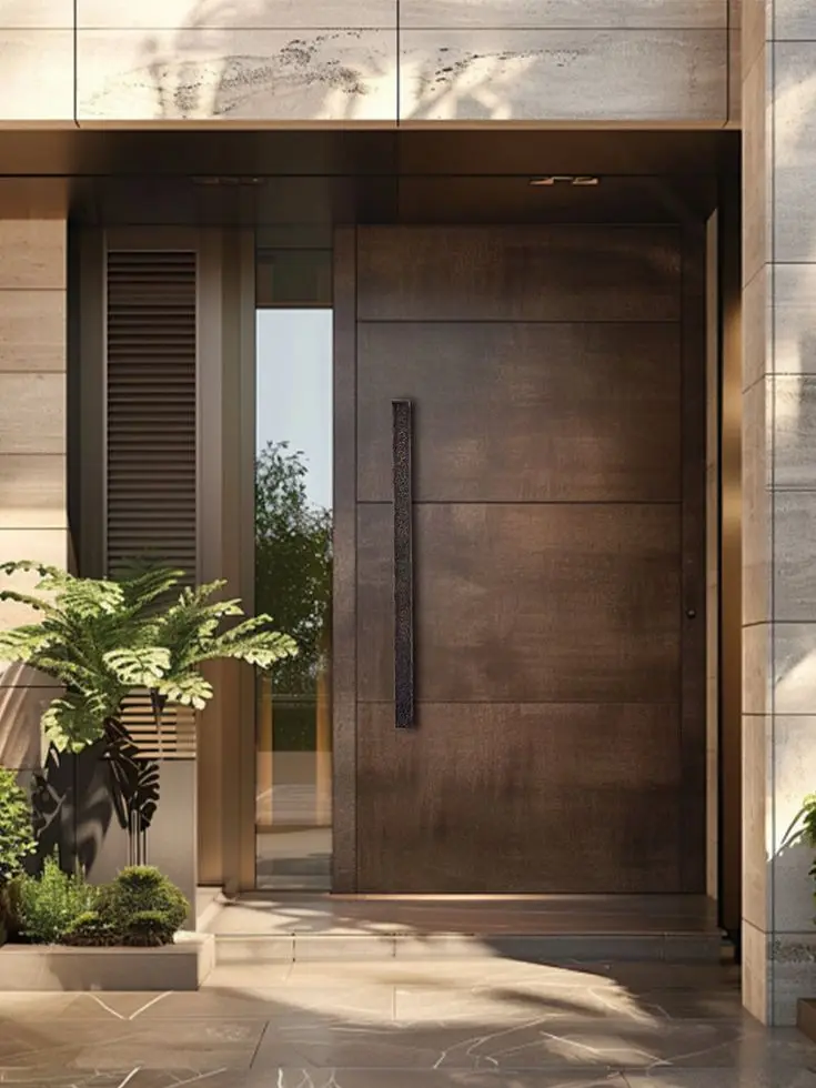 

Minimalist Design Entrance Glass Doors Hurricane Resistant and Heat-insulated Exterior Door with High Security Custom Colors