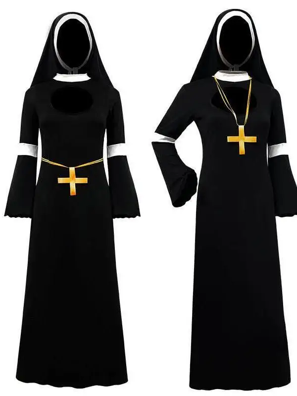 

Halloween Role-playing Nun Costume Party Dance Performance Women's Traditional Clothing Stage Performance Outfit