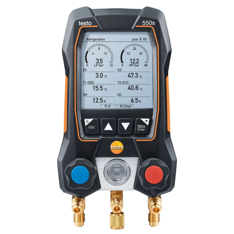 

Smart digital manifold with Bluetooth and 2-way valve block testo550S testo 550S manifold gauge