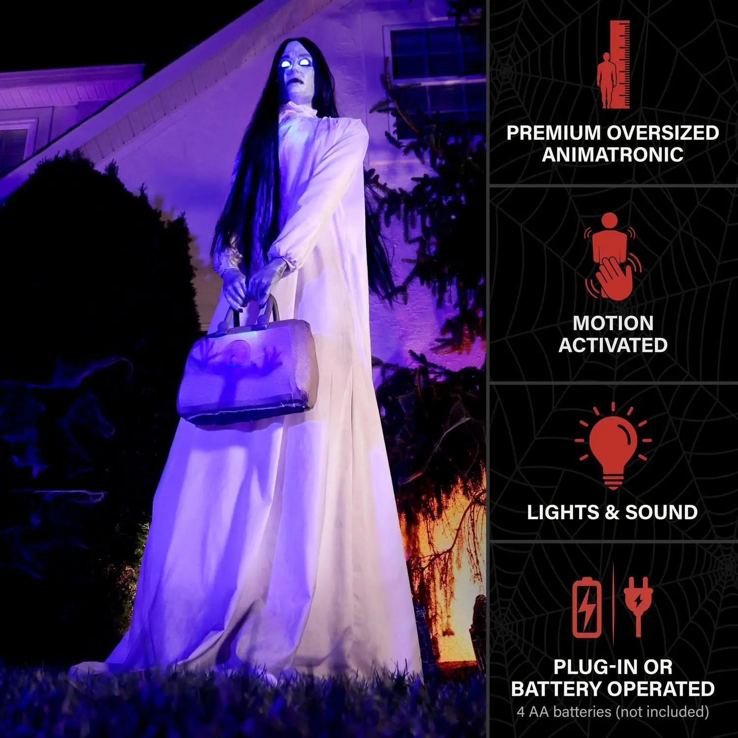 Specter Lady Animatronic, 6 Feet 11 Inches Tall