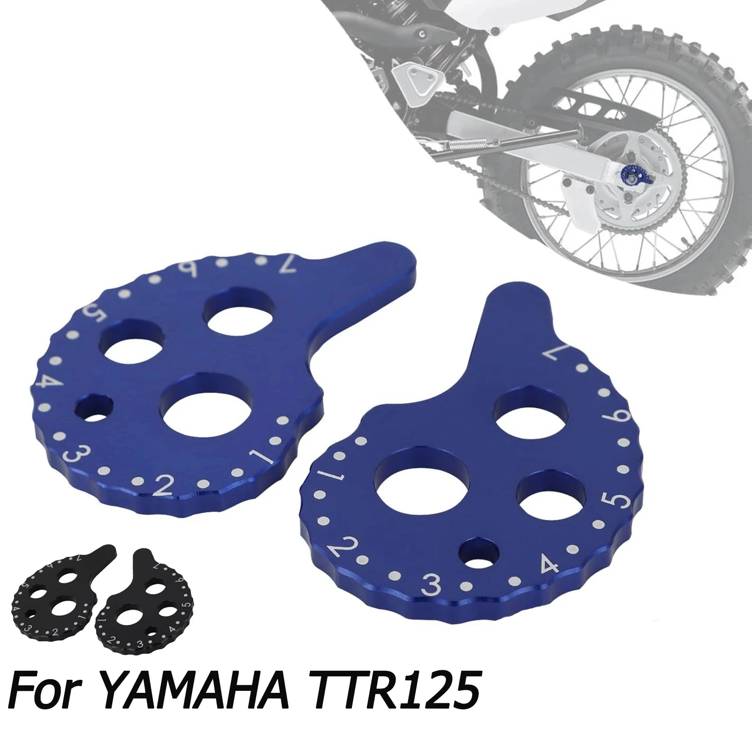 

Motorcycle CNC Chain Guide Adjuster Regulator Aluminum For Yamaha TTR 125 2005-2025 Motorcross Accessories Dirt Pit Bike Parts