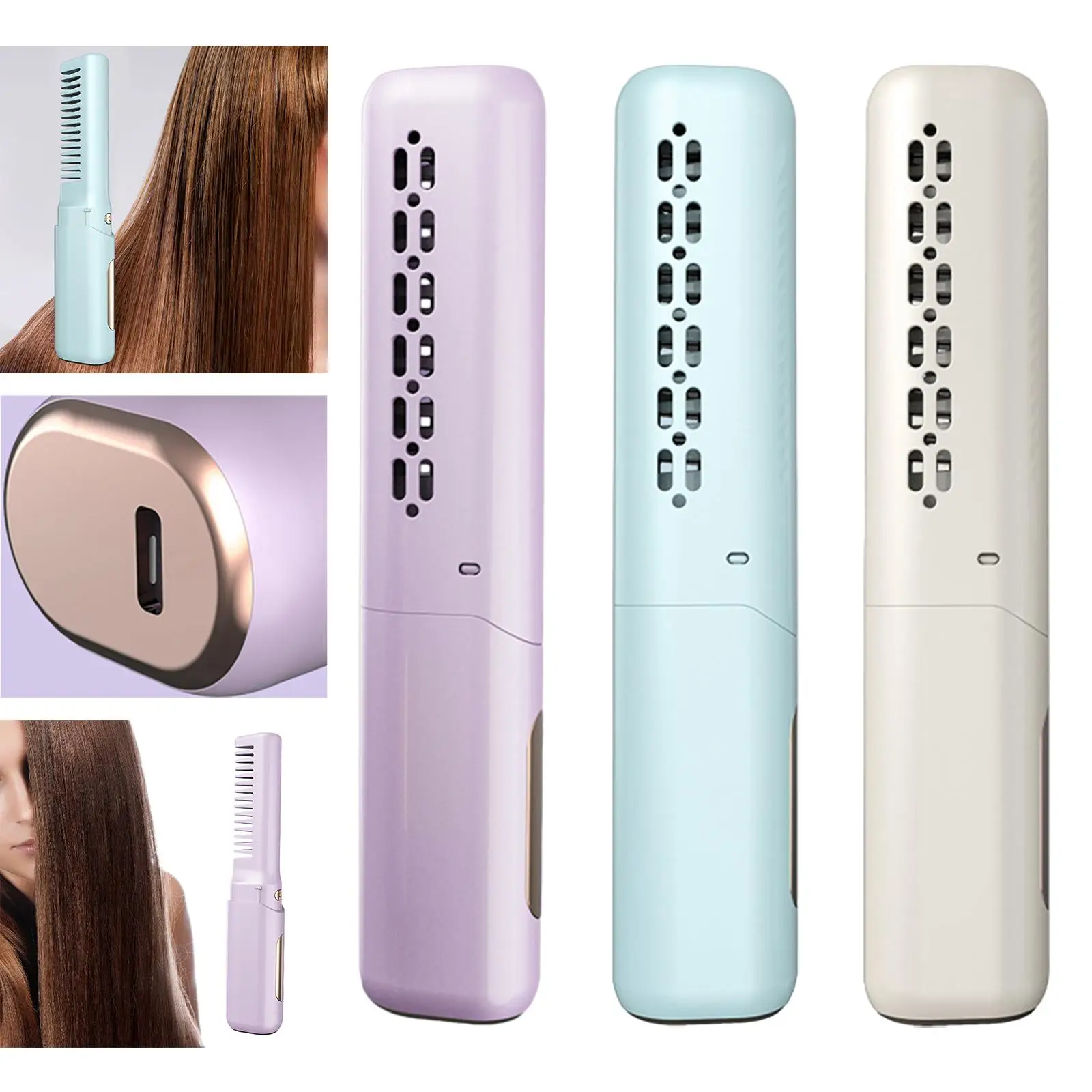 หวีหนีบผมไร้สาย, แปรงหนีบผมแบบชาร์จไฟได้และ