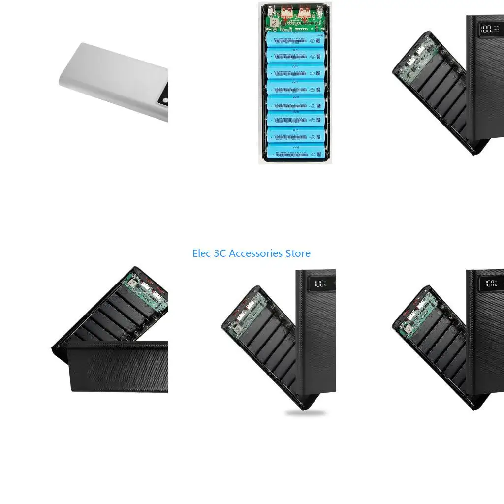 Y51A DIY Quick charges Power Banks Shell  Battery Pack Housing for 8x18650 Cells