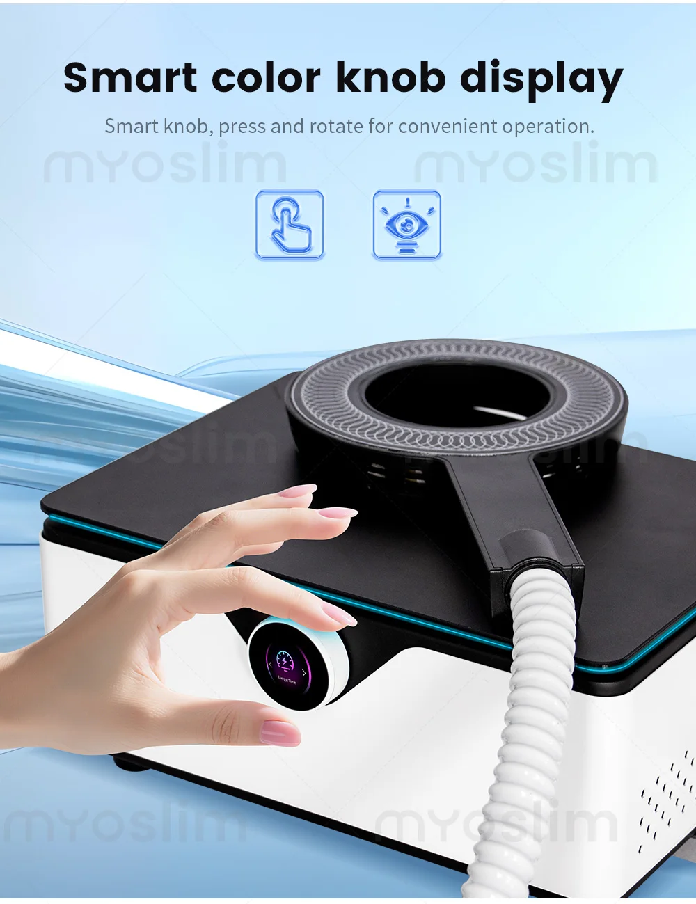 

MYOslim Single Handle RF EMS Portable Electromagnet Slimming Muscle Stimulating Fat Removal Body Slimming Machine
