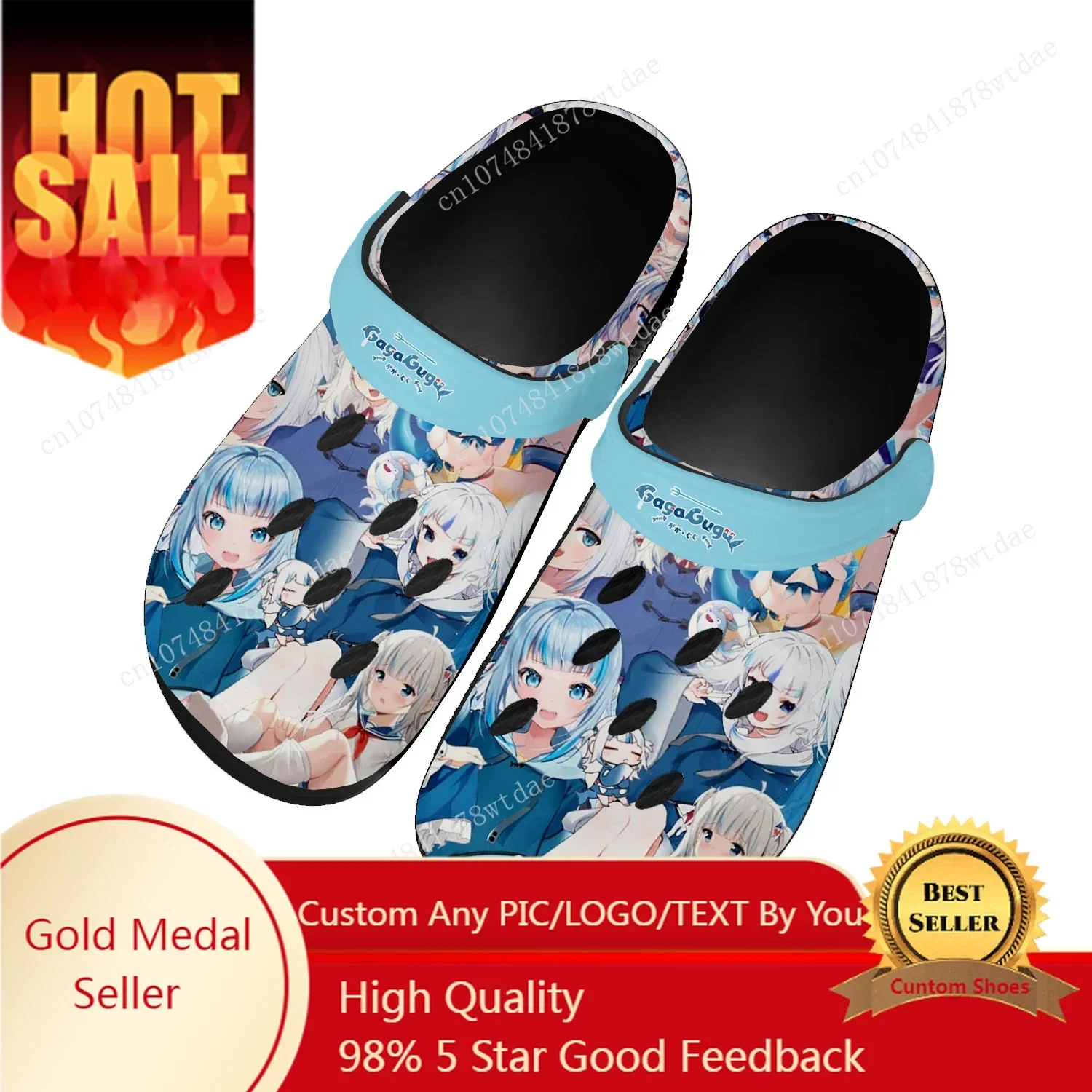 

Gauru Gura Home Clogs Mens Womens Teenager Custom Made Water Shoes Cute Comics Manga Garden Beach Hole Slippers Sandals