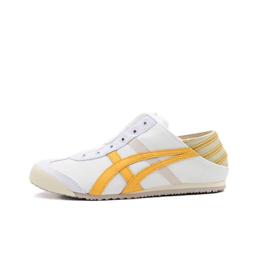 Onitsuka Tiger MEXICO 66 PARATY Unisex White/Yellow Low-Top Sneakers  Durable Breathable Lightweight Casual Style 1183C075-104