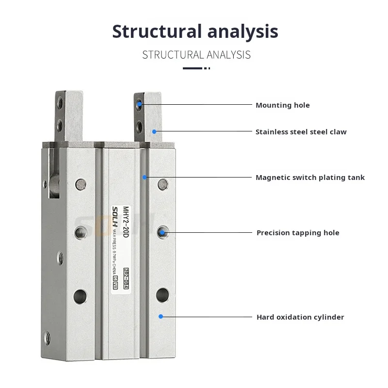 MHY2-10D/16D/20D/25D air claw small manipulator accessories Fulcrum open and close pneumatic finger cylinder