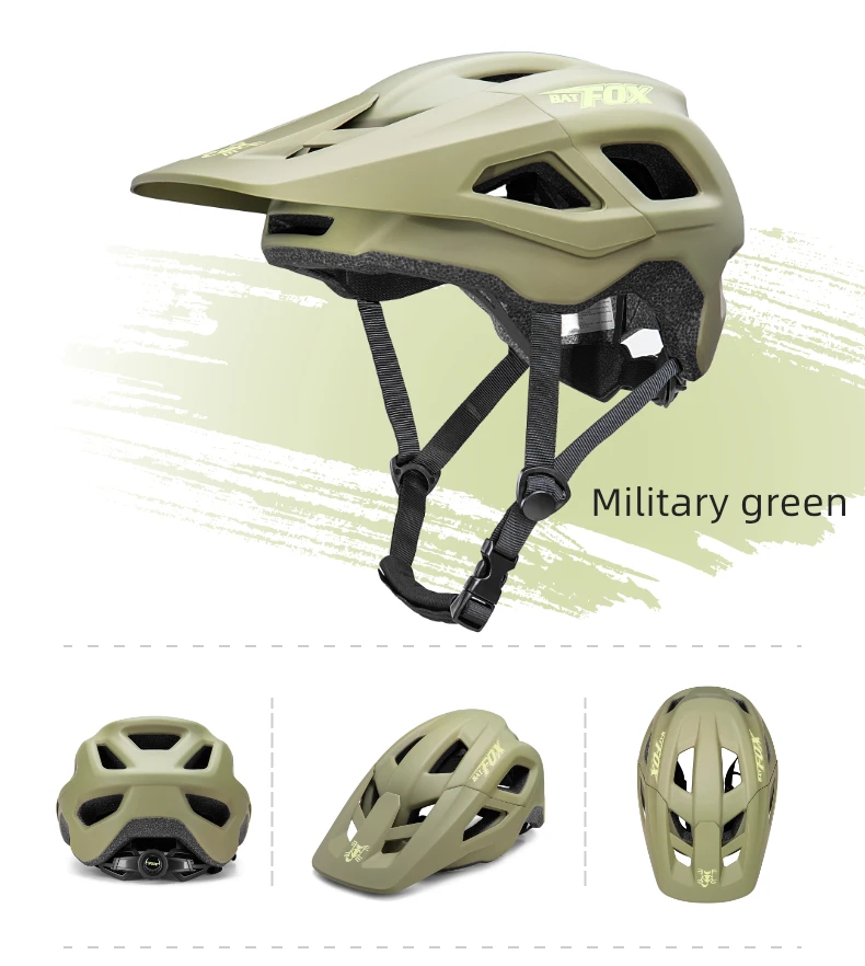 BATFOX Professioneller Fahrradhelm für Herren und Damen, leicht, mit PC-Schale und EPS-Innenfutter, verstellbar, für Offroad-Radfahren, Sicherheitshelm für Mountainbikes. – Detail 10