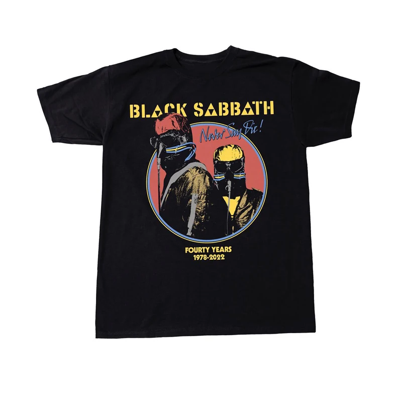 2022 New BLACK SABBATH Rock Band Black Sabbath Khaki Retro European and American High Street T-shirts for Both Summer