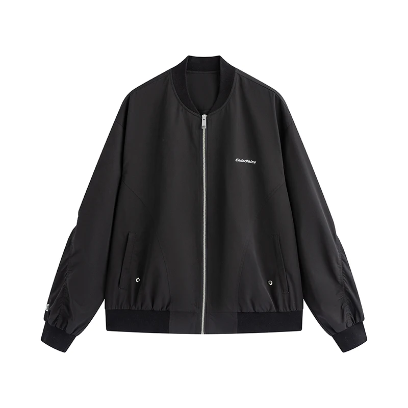 DROZENO Outdoor Anti-splash Ball Collar Jacket Coat Embroidered Baseball Suit Bomber Jacket Retro Spring And Autumn