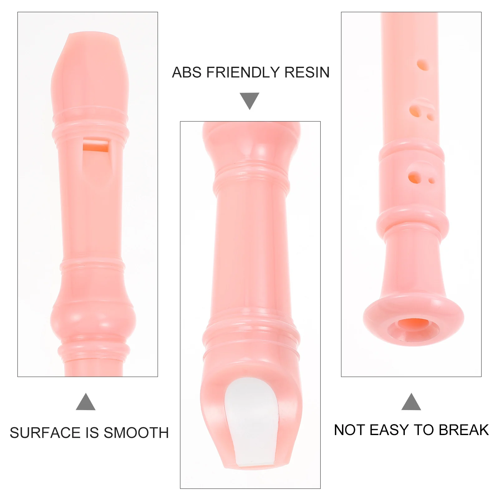 

1 Set 8 Hole Recorder Pink Soprano Flute for Kids Educational Music Instrument Beginner Clarinet for Children Music Flute