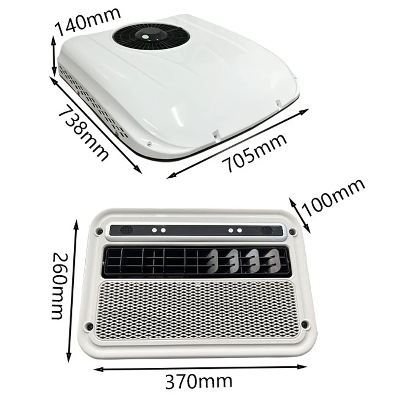 Motorhome Camper Van Caravan Car Parking Air Conditioning 24V Truck RV Rooftop Refrigeration Electric Air Conditioner 12V
