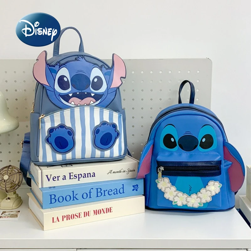 

Disney Stitch New Mini Backpack Embroidery Fashion Mini Casual Women's Backpack 3D Fashion Lightweight Children's Schoolbag