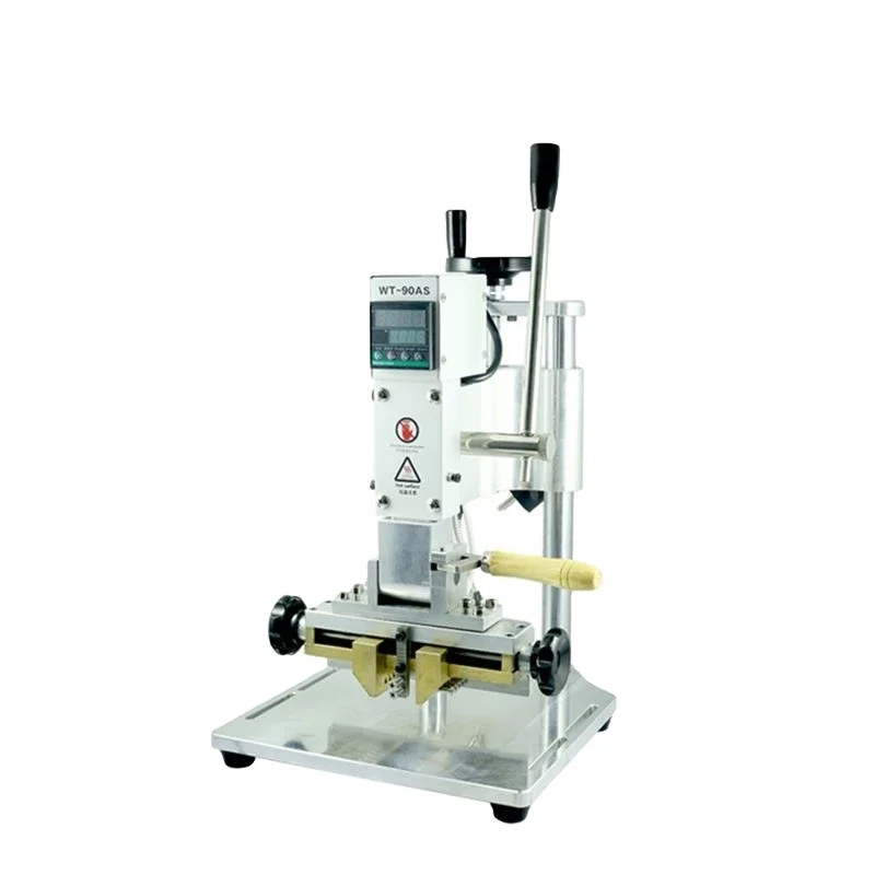 Leather Embossing Heat Press Machine Small Manual Digital Hot Stamping Machine for Wood PVC Paper Custom Logo Stamp