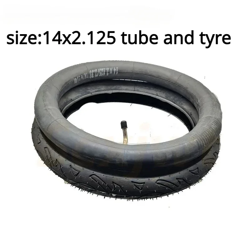 14 Inch 14x2.125 Outer Tyre Inner Tube   Wheels Parts Inflatable Scooter Electric Bike Tires