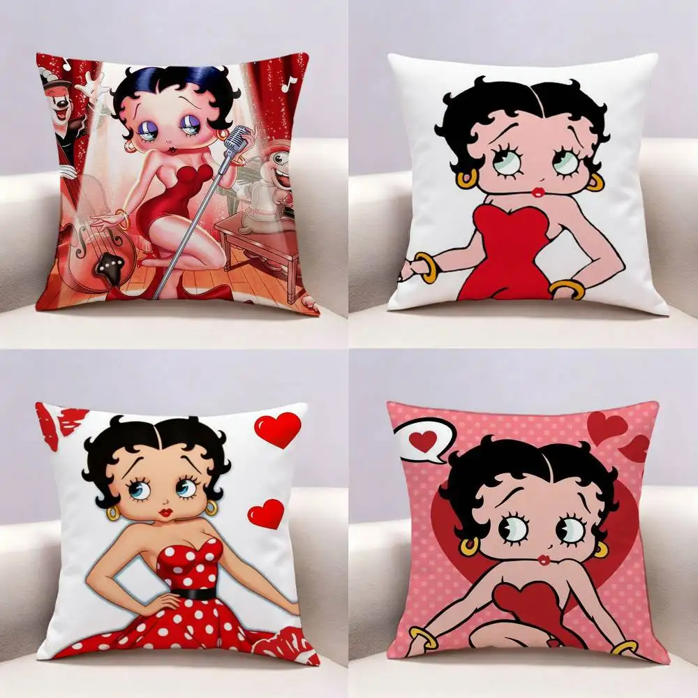 

B-Betty Lovely B-Boop Double-sided print Pillow Case Pattern Printed Pillowcase For Living Room Sofa Cushion Cover