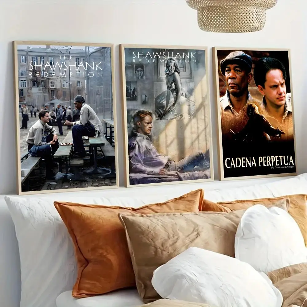 Movie The Shawshank Redemption Poster Modern Home Living Bedroom Bar Hallway Waterproof Wall Art Aesthetic Decor