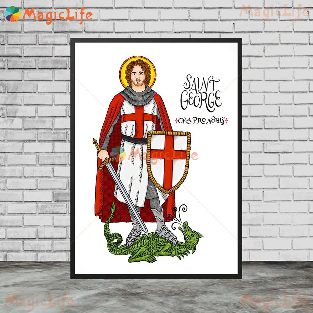 St. Juan Diego Apostle Michael Archangel Prayer Catholic Saint Wall Art Canvas Painting Wall Pictures For Living Room Unframed