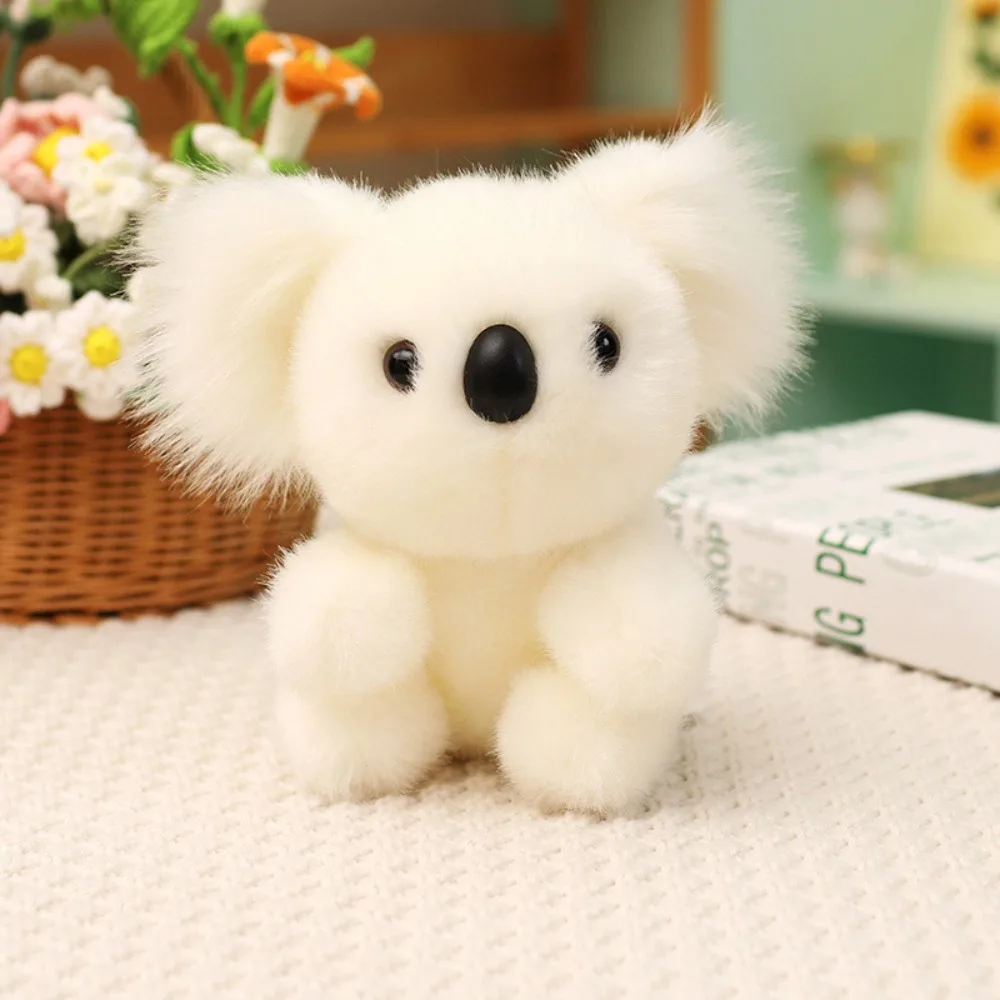 Lovely Australia Koala Soft Furry Koala Bear Dolls Fluffty Animal Pillow Simulation Pendant Keychain For Friend Birthday Gift