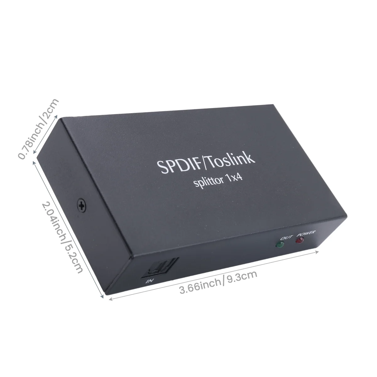 الصوت البصري الرقمي 1X4 الفاصل الرقمي SPDIF Toslink الألياف الضوئية مقسم الصوت 1 في 4 خارج سبائك الألومنيوم (قابس الولايات المتحدة) الساخن