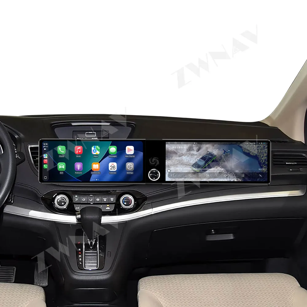 

Двойной 12,3-дюймовый мультимедийный проигрыватель для Honda CR-V 2012-2016 с Android 13.0, BT5.0, GPS-навигацией, CarPlay, беспроводным радио и головным устройством.