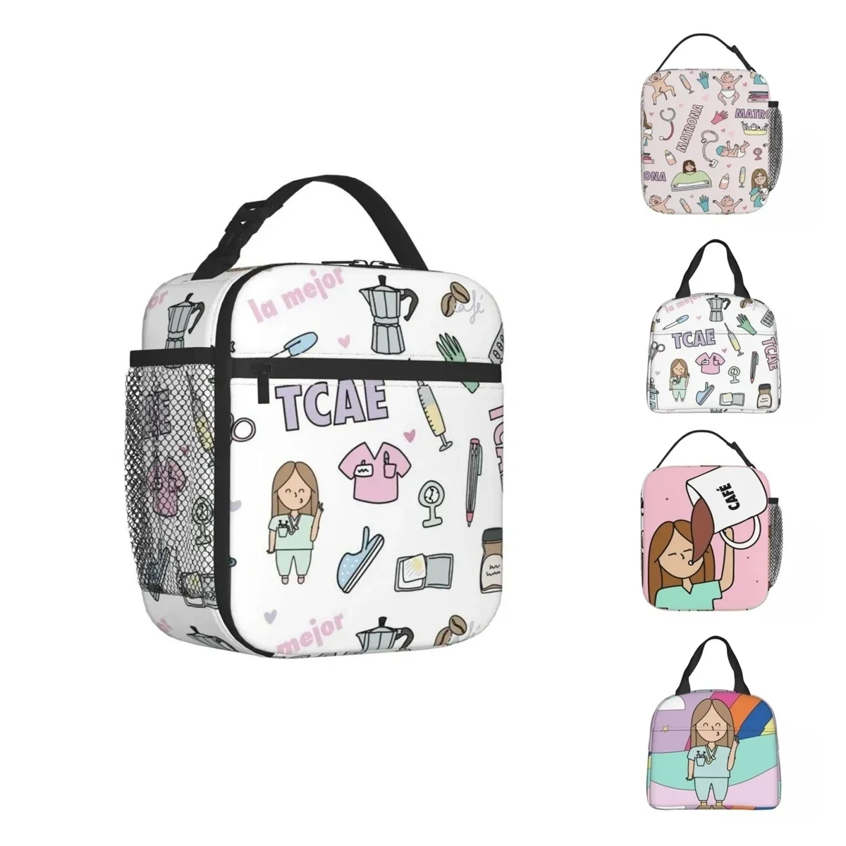 

Изолированные сумки для обеда, аксессуары для медицинского оборудования для медсестры Enfermera En Apuros, коробка для еды Y2K, холодильник, термобокс для бенто для школы