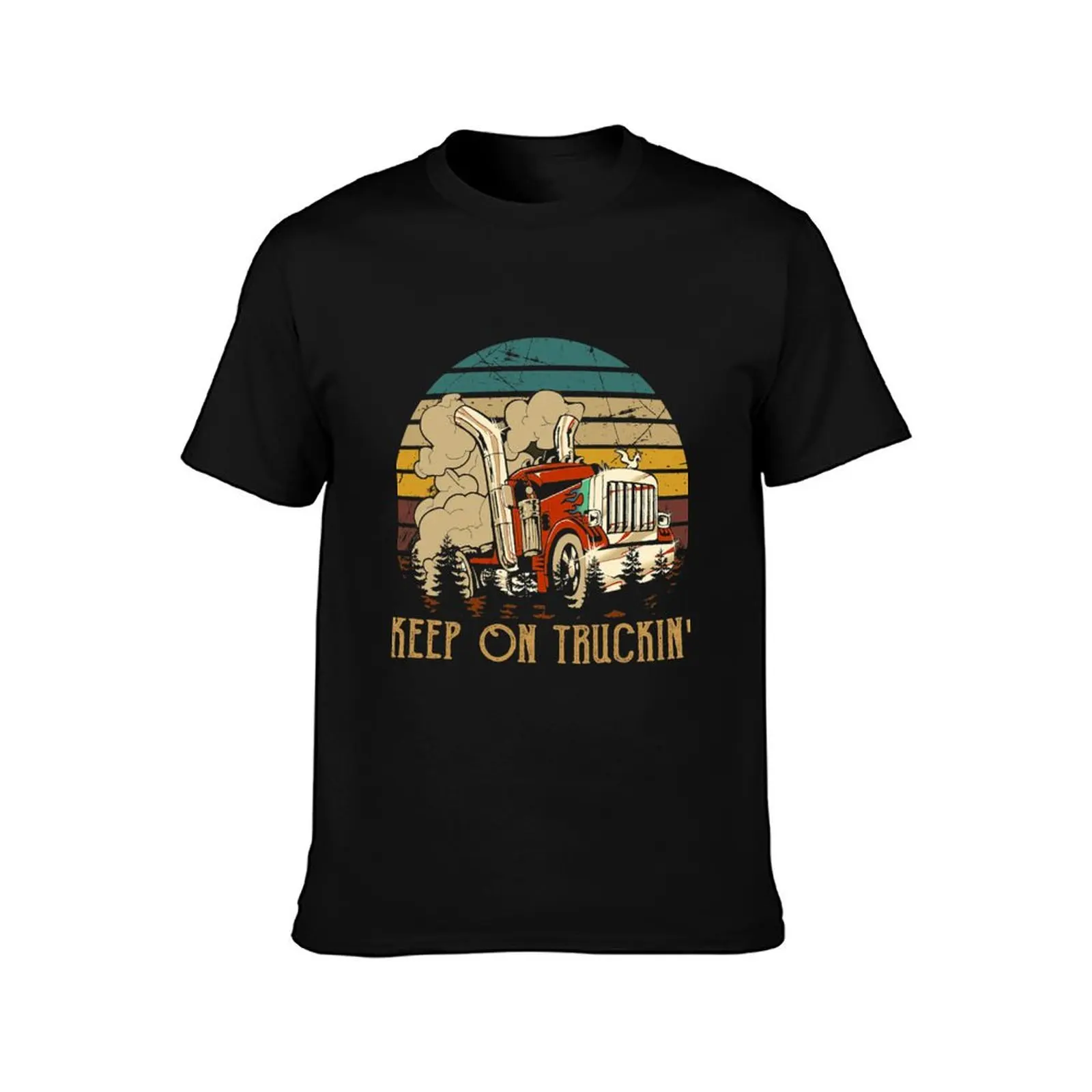 Keep On Trucking Cute Rock Music 70s Throwback Vintage Style T-Shirt hippie clothes kawaii clothes blanks mens t shirt