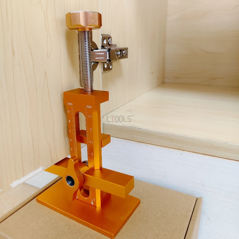 Woodworking Cabinet Door Installation Jig,Door Panel Installation Rebounding Device Drilling Tool 2 in 1 Quick Positioning Tool