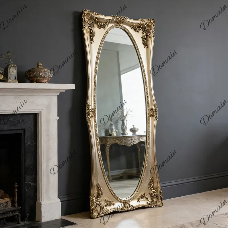 ZL Standing Nordic Mirror Living Room Moving Full Body Girls Bedroom Funky Bathroom Luxury Mirror Floor Espelhos Home Decoration