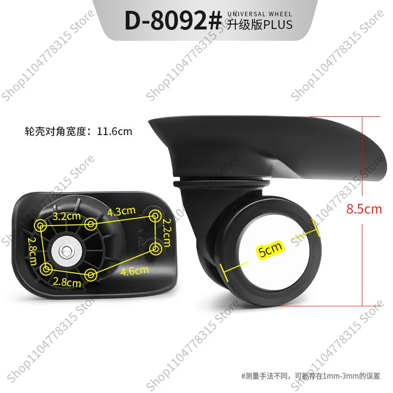 A-833 Suitcase Swivel Caster, Replacement Wheel For Diplomat Trolley Luggage, Password Box Roller Repair Parts
