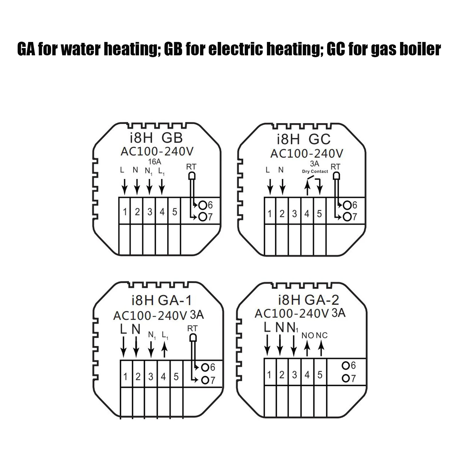 TUYA WIFI Heating Gas Boiler Thermostat 3A/16A,100/240V For Water Heating/Electric Heating and Gas Boiler,Floor Heating