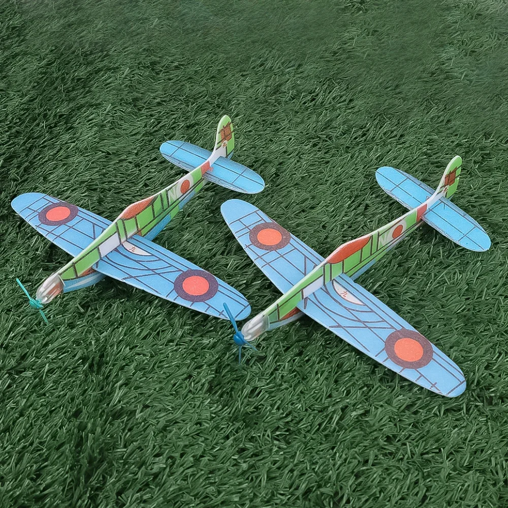 1-5pcs 3D DIY Hand Throw Flying Airplane Toys Glider Planes Foam Aeroplane Children Kids Gift 12cm Handmade Flying Airplane