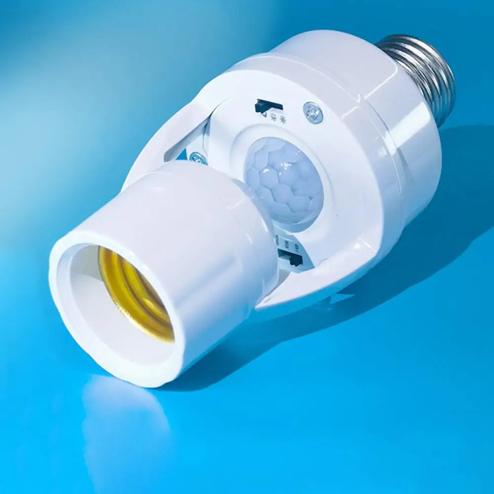 E27 قاعدة مصابيح ذكي ضوء لمبة التبديل ماكس 60 واط المقبس LED E27 محول مع PIR محس حركة أمبولة 100-240 فولت