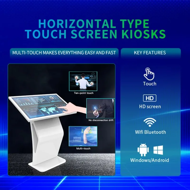 

32" 43" 49" 55" 65''4K UHD Os/android Wifi PC Touch Screen Mon itor Kiosk Screen Touch Lcd Display Digital Signage Mon itor
