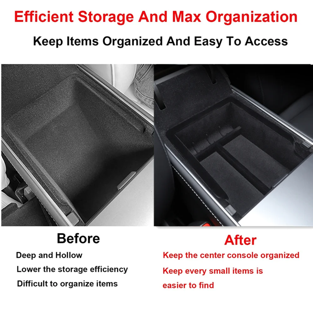 YZ para Tesla Model 3 Model Y consola central organizador coche 2021-2023 Tesla reposabrazos de coche caja de almacenamiento oculta accesorios