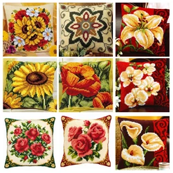 Unfinished Acrylic Yarn Tapestry Pillow Kit, Embroidery, Canvas Cushion, Front Cross Stitch, Pillowcase, Selling 7